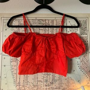 Zara Red Crop Top